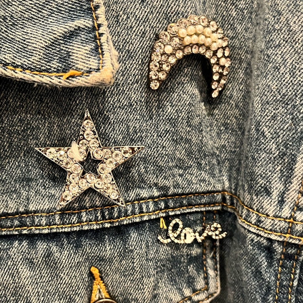 JOIE Redmondia Cropped Denim Jacket Sz L - Picture 7 of 7
